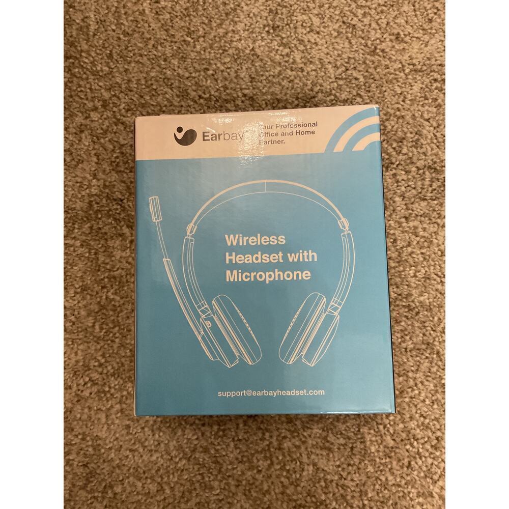 NIB Earbay BT782 Black/Gold Noise Cancelling Wireless Headphones w/Microphone